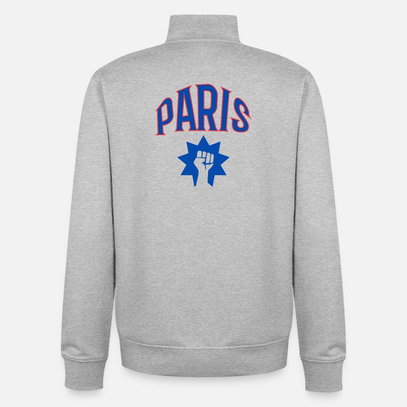 Paris - Unisex Organic Zip Sweatshirt von Stanley/Stella - Grau meliert