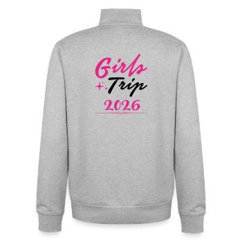Girls' Trip 2026 Girls' Trip Girls' Tour Girls' Trip - Unisex Organic Zip Sweatshirt by Stanley/Stella - heather grey - Back - AI Model Male 185 light (185cm)