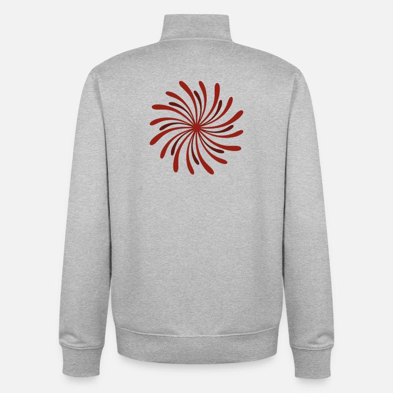 feu d'artifice - Sweat zippé unisexe en coton bio Stanley/Stella - gris chiné
