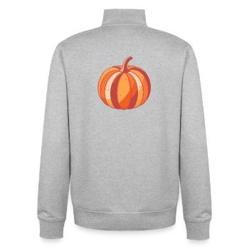 Pumpkin Pop Art Herbst - Unisex Organic Zip Sweatshirt von Stanley/Stella - Grau meliert - Hinten - AI Model Male 185 light (185cm)