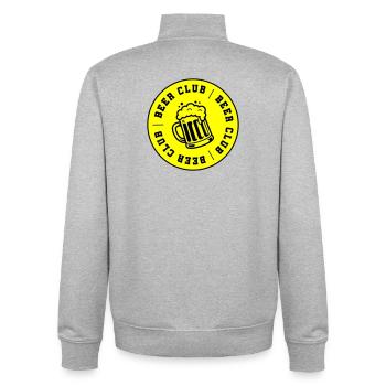 Bier Club Verein Saufen - Unisex Organic Zip Sweatshirt von Stanley/Stella - Grau meliert - Hinten - AI Model Male 185 light (185cm)
