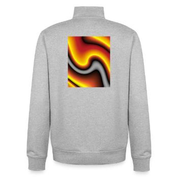 Lava Wave Play of Colors - Unisex Organic Zip Sweatshirt by Stanley/Stella - heather grey - Back - AI Model Male 185 light (185cm)