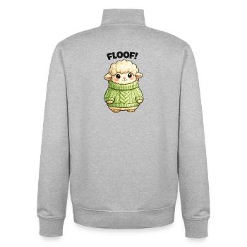 Kuscheliges Schäfchen Pullover Design - Unisex Organic Zip Sweatshirt von Stanley/Stella - Grau meliert - Hinten - AI Model Male 185 light (185cm)