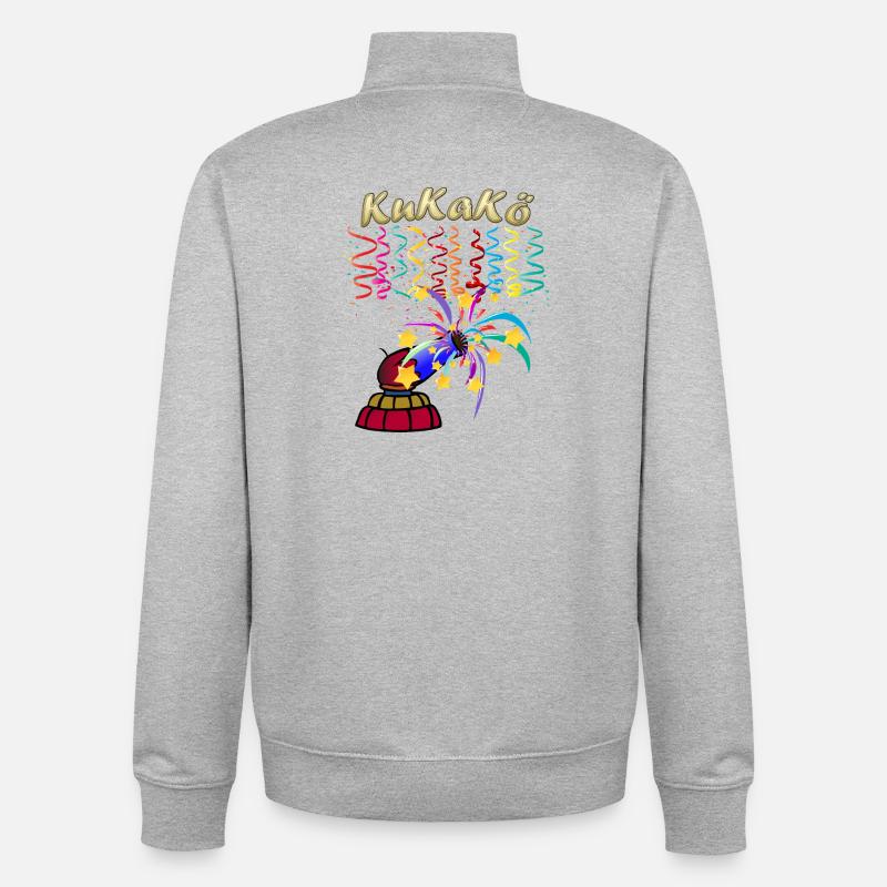 KuKaKö - Carnaval Carnaval Lundi gras Köthen - Sweat zippé unisexe en coton bio Stanley/Stella - gris chiné