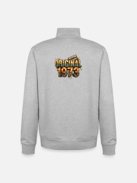 Original 1973 Retro - Unisex Organic Zip Sweatshirt by Stanley/Stella - heather grey