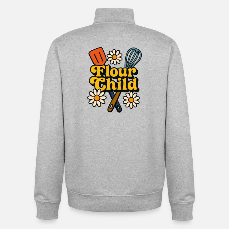 Mehlkind-Backkunst - Unisex Organic Zip Sweatshirt von Stanley/Stella - Grau meliert