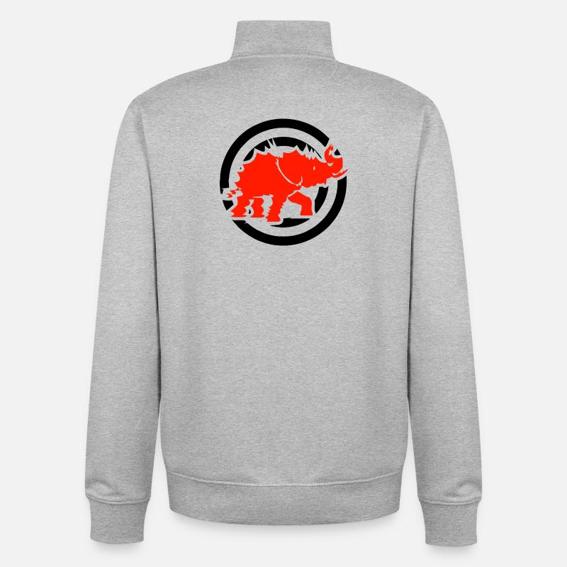 ELEPHANT - Sweat zippé unisexe en coton bio Stanley/Stella - gris chiné