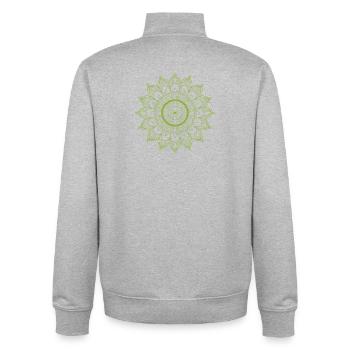 Mandala - Unisex Organic Zip Sweatshirt von Stanley/Stella - Grau meliert - Hinten - AI Model Male 185 light (185cm)