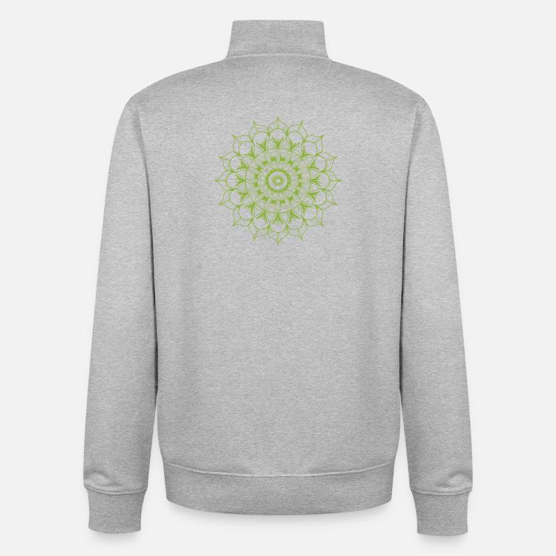 Mandala - Unisex Organic Zip Sweatshirt von Stanley/Stella - Grau meliert