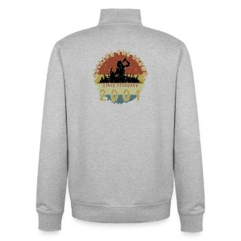 25. Geburtstag Rocking the crowd SNG 02/2001 - Unisex Organic Zip Sweatshirt von Stanley/Stella - Grau meliert - Hinten - AI Model Male 185 light (185cm)