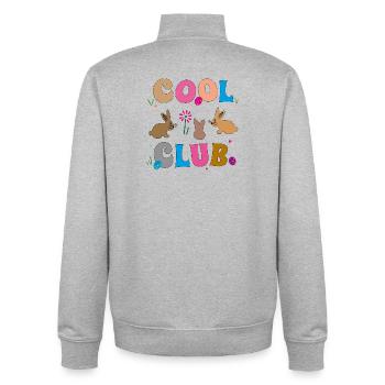 Easter - Unisex Organic Zip Sweatshirt by Stanley/Stella - heather grey - Back - AI Model Male 185 light (185cm)
