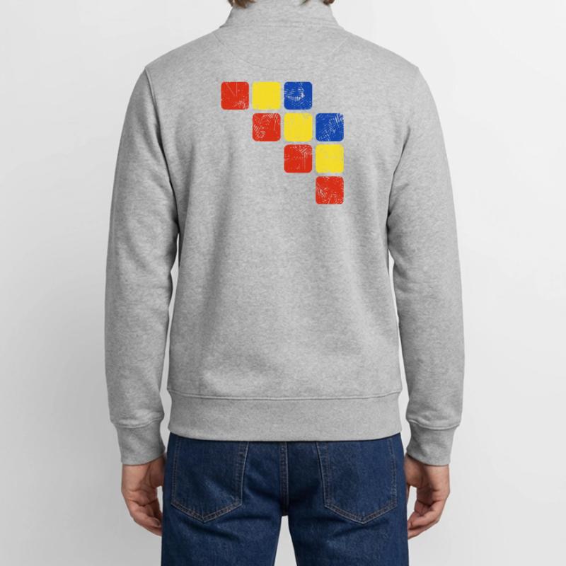 Colors Ornament Pattern - Basic Colors Unisex Organic Zip Sweatshirt by Stanley/Stella