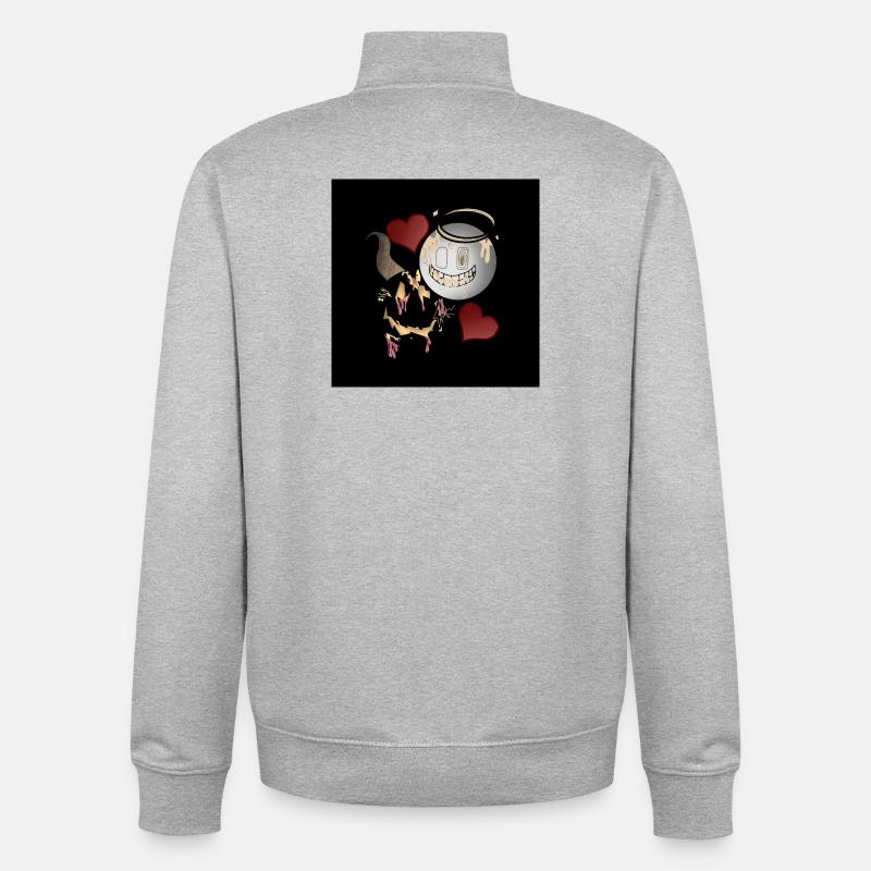 Conception d’Anges et Diables - Sweat zippé unisexe en coton bio Stanley/Stella - gris chiné