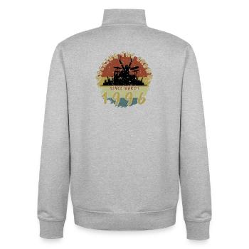30. Geburtstag Rocking the crowd DRM 03/1996 - Unisex Organic Zip Sweatshirt von Stanley/Stella - Grau meliert - Hinten - AI Model Male 185 light (185cm)