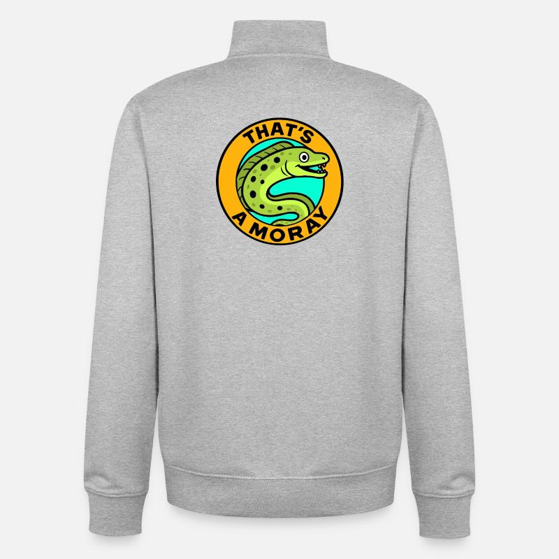 Das ist eine Muräne - Unisex Organic Zip Sweatshirt von Stanley/Stella - Grau meliert