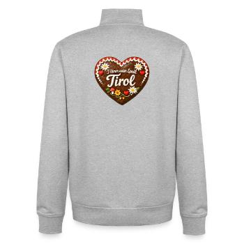 I kimm ausm Landl Tirol Party - Unisex Organic Zip Sweatshirt by Stanley/Stella - heather grey - Back - AI Model Male 185 light (185cm)