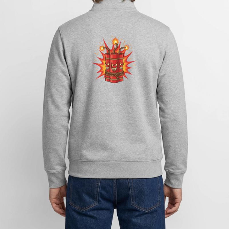 Exploding Dynamite Art Unisex Organic Zip Sweatshirt by Stanley/Stella