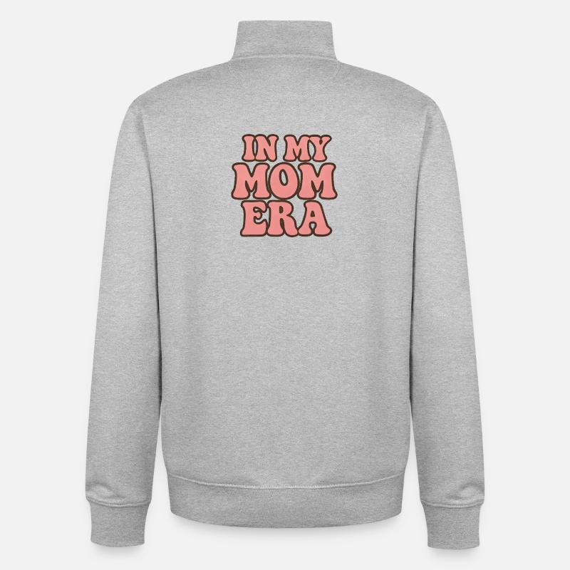 À l’époque de ma mère - Sweat zippé unisexe en coton bio Stanley/Stella - gris chiné