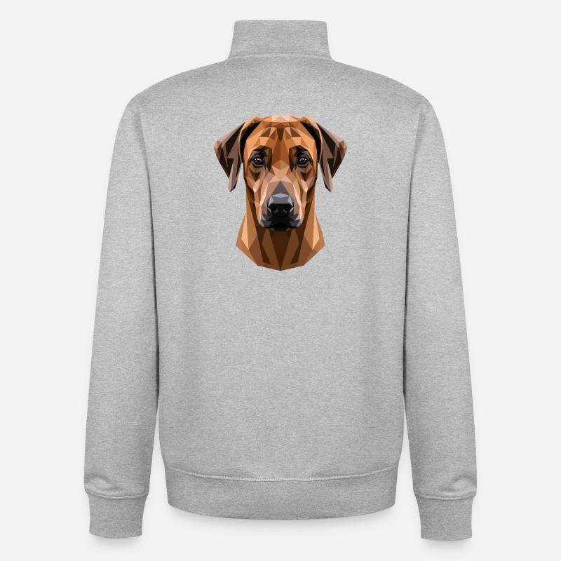 Rhodesian Ridgeback Jagthund Pride Ridgeback - Stanley/Stella unisex sweatshirt med lynlås i økologisk - grå meleret