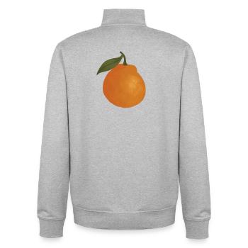 Sunlit Orange Sketch Tee - Unisex Organic Zip Sweatshirt by Stanley/Stella - heather grey - Back - AI Model Male 185 light (185cm)
