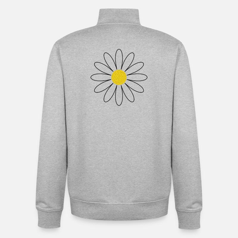 Gänseblümchen Blüte Blume - Unisex Organic Zip Sweatshirt von Stanley/Stella - Grau meliert
