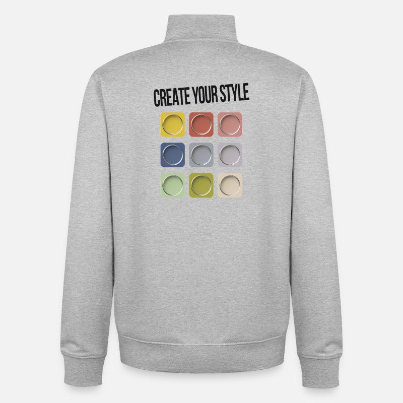 Create Your Style – Sei individuell - Unisex Organic Zip Sweatshirt von Stanley/Stella - Grau meliert