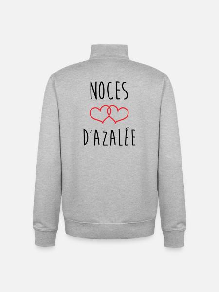 Azaleas Hochzeit 57 Jahre Ehe - Unisex Organic Zip Sweatshirt von Stanley/Stella - Grau meliert