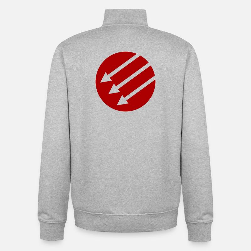 Iron Front / Eiserne Front / Järnfronten - Unisex Organic Zip Sweatshirt von Stanley/Stella - Grau meliert