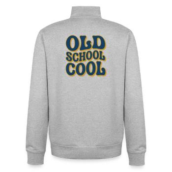 Old School Cool - Vieille école - Sweat zippé unisexe en coton bio Stanley/Stella - gris chiné - Dos - AI Model Male 185 light (185cm)