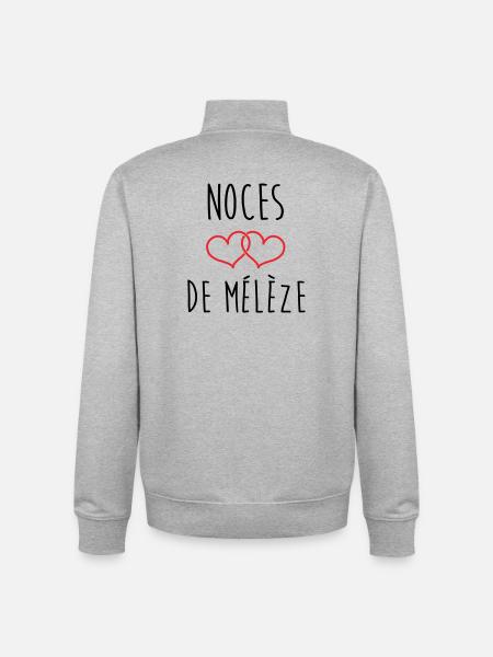 Larch Wedding 69 Jahre Ehe - Unisex Organic Zip Sweatshirt von Stanley/Stella - Grau meliert