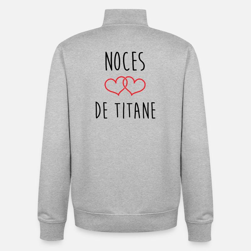 Titanium-Hochzeit 72 Jahre Ehe - Unisex Organic Zip Sweatshirt von Stanley/Stella - Grau meliert