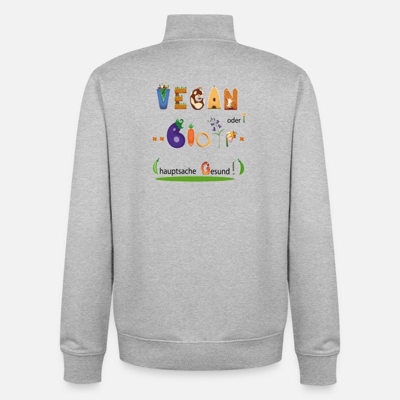 Vegan oder Bio - Unisex Organic Zip Sweatshirt von Stanley/Stella - Grau meliert