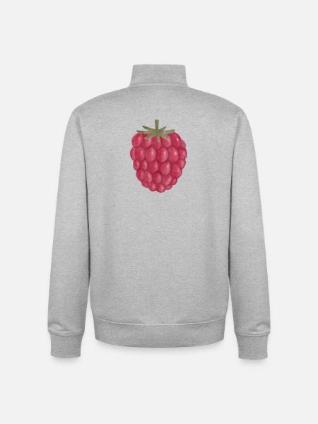 Himbeer-Aquarell - Unisex Organic Zip Sweatshirt von Stanley/Stella - Grau meliert
