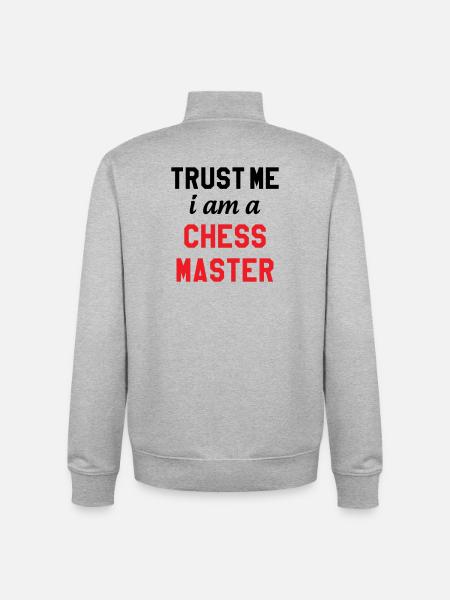 Maître de l'Échiquier Chess Master Pro - Unisex Organic Zip Sweatshirt by Stanley/Stella - heather grey