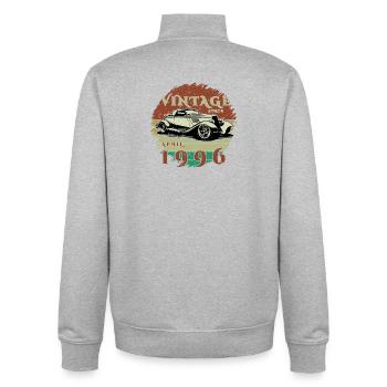 30th Birthday - Classics - Vintage since 04/1996 - Unisex Organic Zip Sweatshirt by Stanley/Stella - heather grey - Back - AI Model Male 185 light (185cm)
