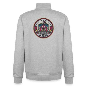 Circus Crew Funny Children's Circus - Unisex Organic Zip Sweatshirt by Stanley/Stella - heather grey - Back - AI Model Male 185 light (185cm)