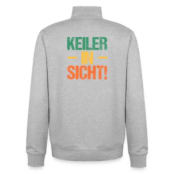 Hunting Hunting Huntsman Hunters - Unisex Organic Zip Sweatshirt by Stanley/Stella - heather grey - Back - AI Model Male 185 light (185cm)