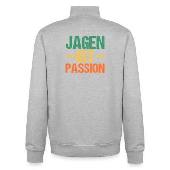 Hunting Hunting Huntsman Hunters - Unisex Organic Zip Sweatshirt by Stanley/Stella - heather grey - Back - AI Model Male 185 light (185cm)