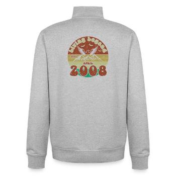 18. Geburtstag Living Legend since VIN 04/2008 - Unisex Organic Zip Sweatshirt von Stanley/Stella - Grau meliert - Hinten - AI Model Male 185 light (185cm)