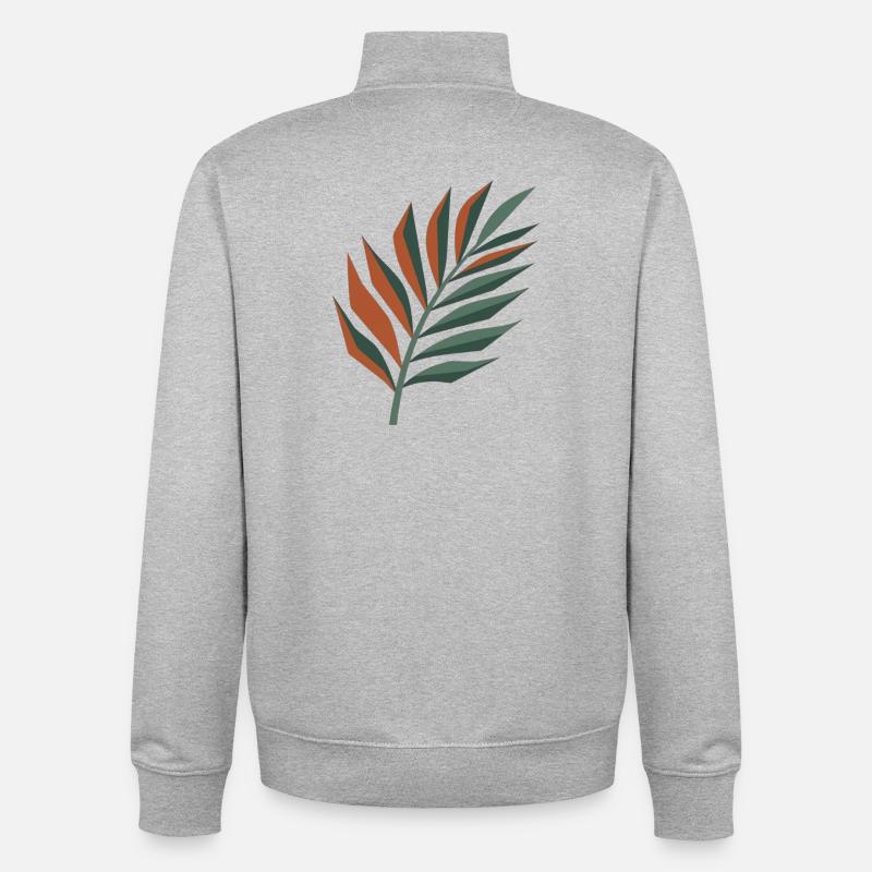 Boho Blumenstrauß Floral Bouquet - Unisex Organic Zip Sweatshirt von Stanley/Stella - Grau meliert