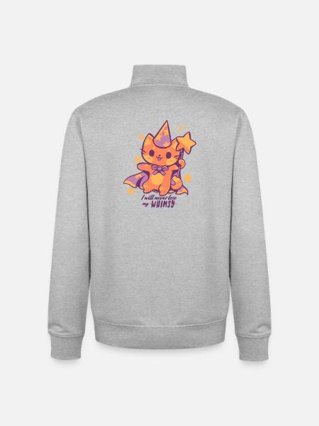 I will Never Lose my Whimsy - Unisex Organic Zip Sweatshirt by Stanley/Stella - heather grey