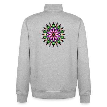 Tropical Rainbow Star - Unisex Organic Zip Sweatshirt von Stanley/Stella - Grau meliert - Hinten - AI Model Male 185 light (185cm)