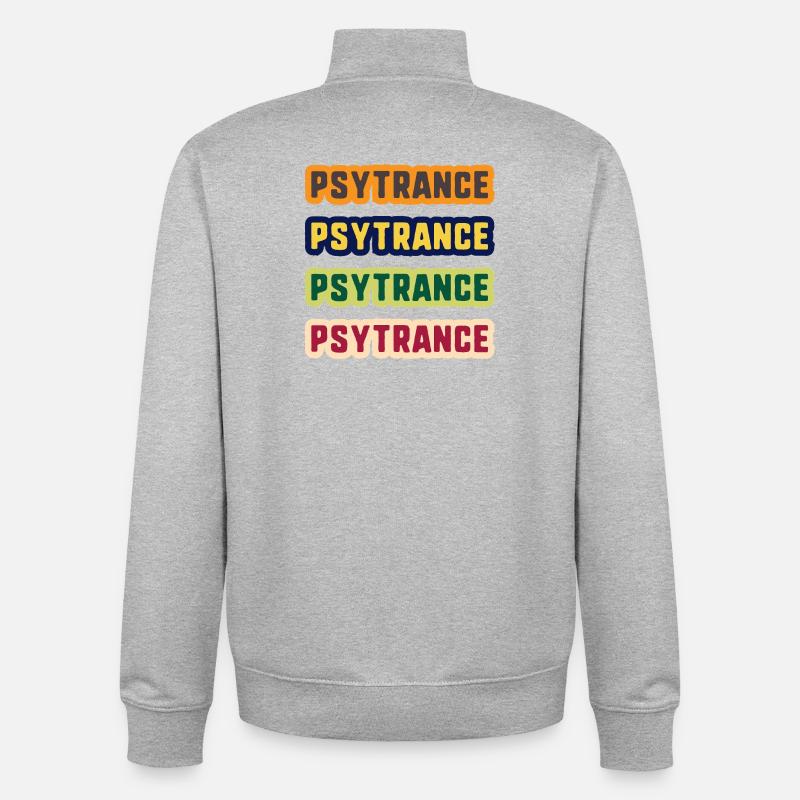 Psytrance-Farbstack - Unisex Organic Zip Sweatshirt von Stanley/Stella - Grau meliert