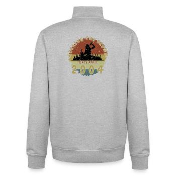 22. Geburtstag Rocking the crowd SNG 04/2004 - Unisex Organic Zip Sweatshirt von Stanley/Stella - Grau meliert - Hinten - AI Model Male 185 light (185cm)