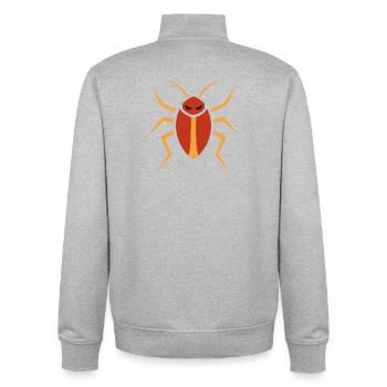 Kacarlake, Insect - Unisex Organic Zip Sweatshirt by Stanley/Stella - heather grey - Back - AI Model Male 185 light (185cm)