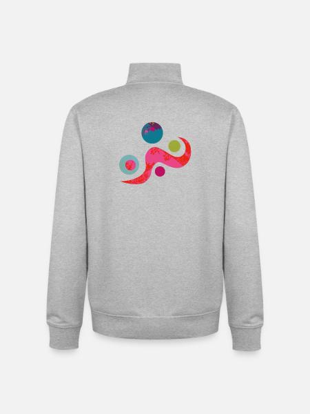 yoga-design_50 - Unisex Organic Zip Sweatshirt von Stanley/Stella - Grau meliert