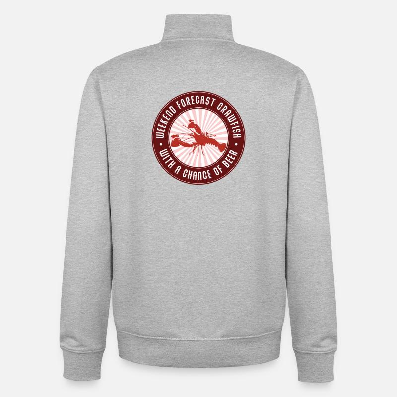 Crawfish Weekend Bierchance - Unisex Organic Zip Sweatshirt von Stanley/Stella - Grau meliert