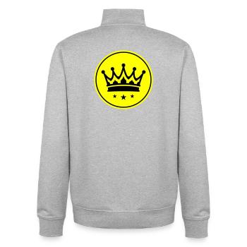 Crown Symbol - Unisex Organic Zip Sweatshirt by Stanley/Stella - heather grey - Back - AI Model Male 185 light (185cm)