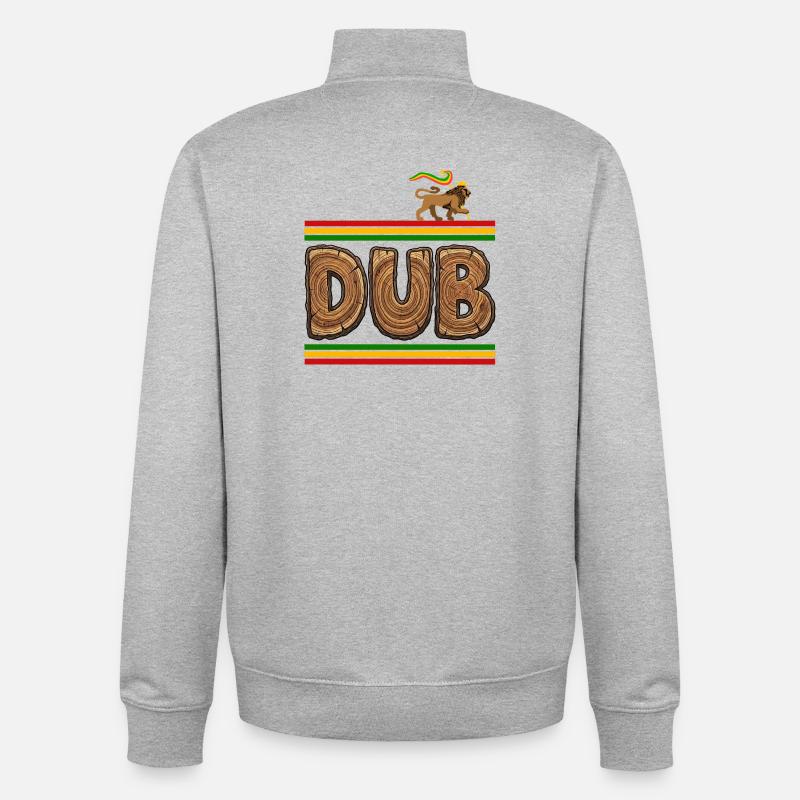 Dub Holz Reggae - Unisex Organic Zip Sweatshirt von Stanley/Stella - Grau meliert