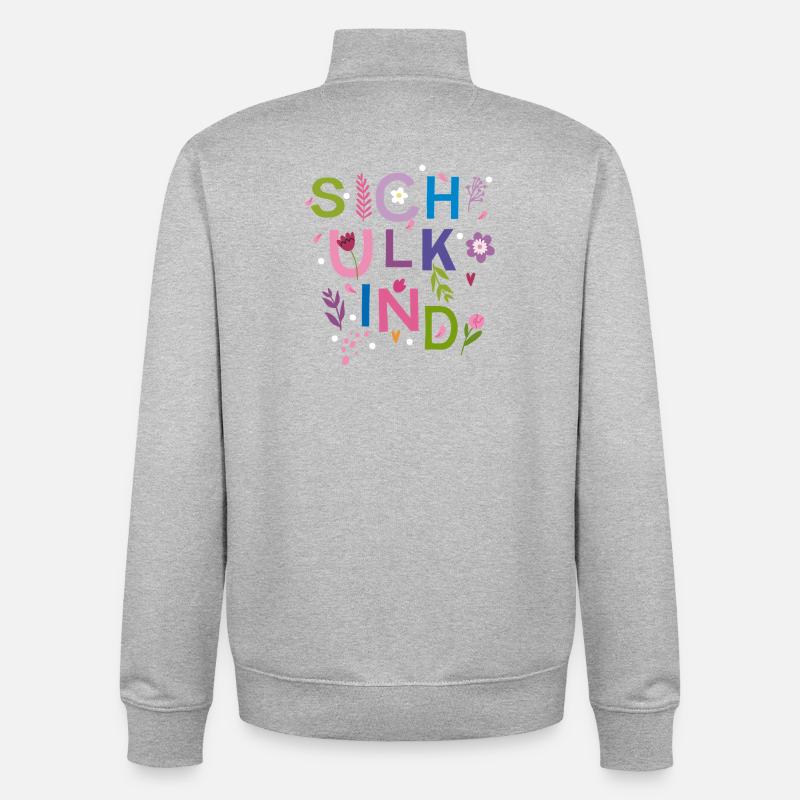 Écolier - Sweat zippé unisexe en coton bio Stanley/Stella - gris chiné
